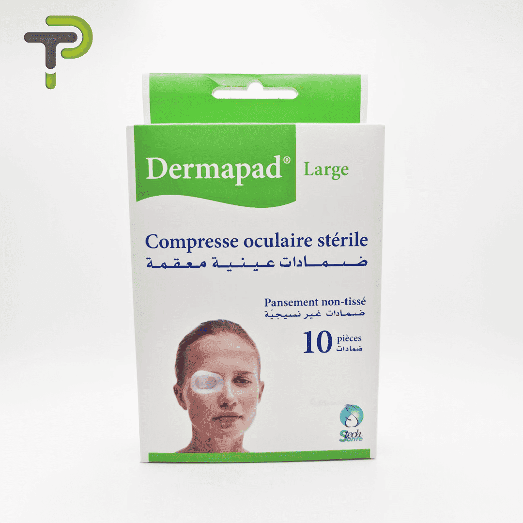 DERMAPAD : Compresse oculaire stérile et large pour une protection optimale et hygiénique des yeux. – produit cosmétique –...