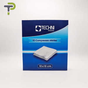 Compresses Stériles TECHNI PHARM 10x10 cm : Efficacité et Hygiène pour Soins Médicaux et Chirurgie de Qualité. – produit c...