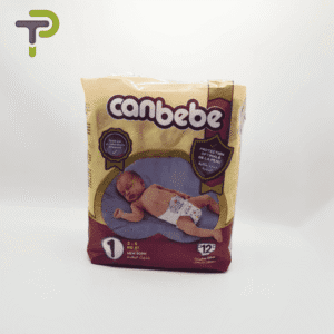 Couches Canbébé Taille 1 Nouveau-Né : Protection Maximale et Sécurité Dermatologique, Paquet de 12.