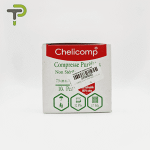 Compresses Purifiées Chelicomp 7,5 cm x 7,5 cm : Polyvalence et Douceur du Coton Non Stérile en Paquet de 10. – produit co...