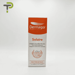 Protection Dermatologique Polyvalente: Crème Solaire FPS 50+ UVA de Dermagor.40ML