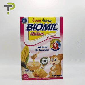 Céréales lactées BIOMIL Riz+Maïs+Miel : Nutrition optimale pour la diversification alimentaire dès 4 mois.