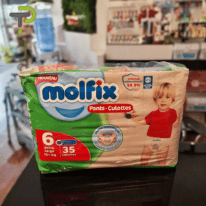 Molfix Pants Culottes Taille 6 Extra Large +15kg : Confort Anatomique et Hygiène Anti-bactérienne .
