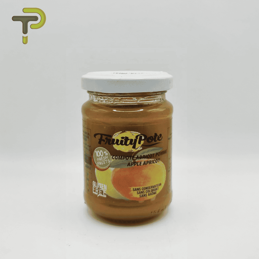 Fruity Pote Compote Abricot Pomme : La Pureté des Fruits Frais pour Bébé. – produit cosmétique – Pharmacie Denni