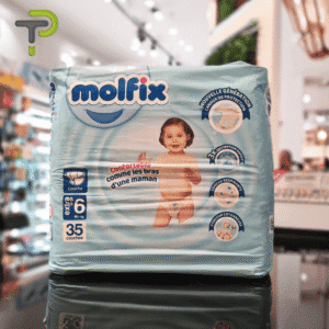 Couches Molfix Taille 6 Extra Large : Confort ultime avec protection avancée et douceur cotonneuse.