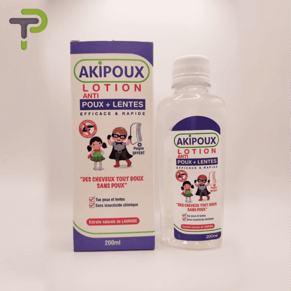 AKIPOUX : Lotion Anti-Poux et Anti-Lentes - L'Allié Douceur pour des Cheveux Sans Parasites 200ml