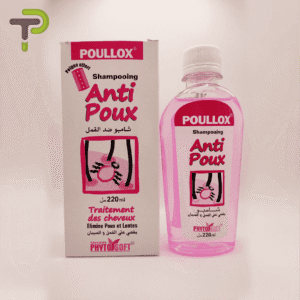 Éliminez efficacement les poux et lentes avec le Shampoing Anti-Poux POULLOX et son peigne inclus !220ml