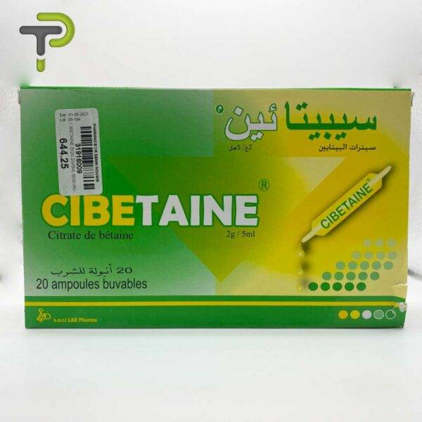 Cibétaine - Citrate de Bétaine 2g/5ml