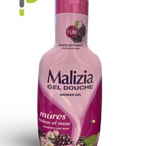 Malizia gel douche mûres noires et musc 1L