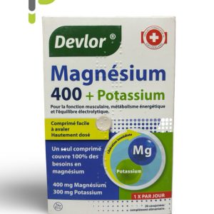 DEVLOR Magnésium 400mg + Potassium B/20